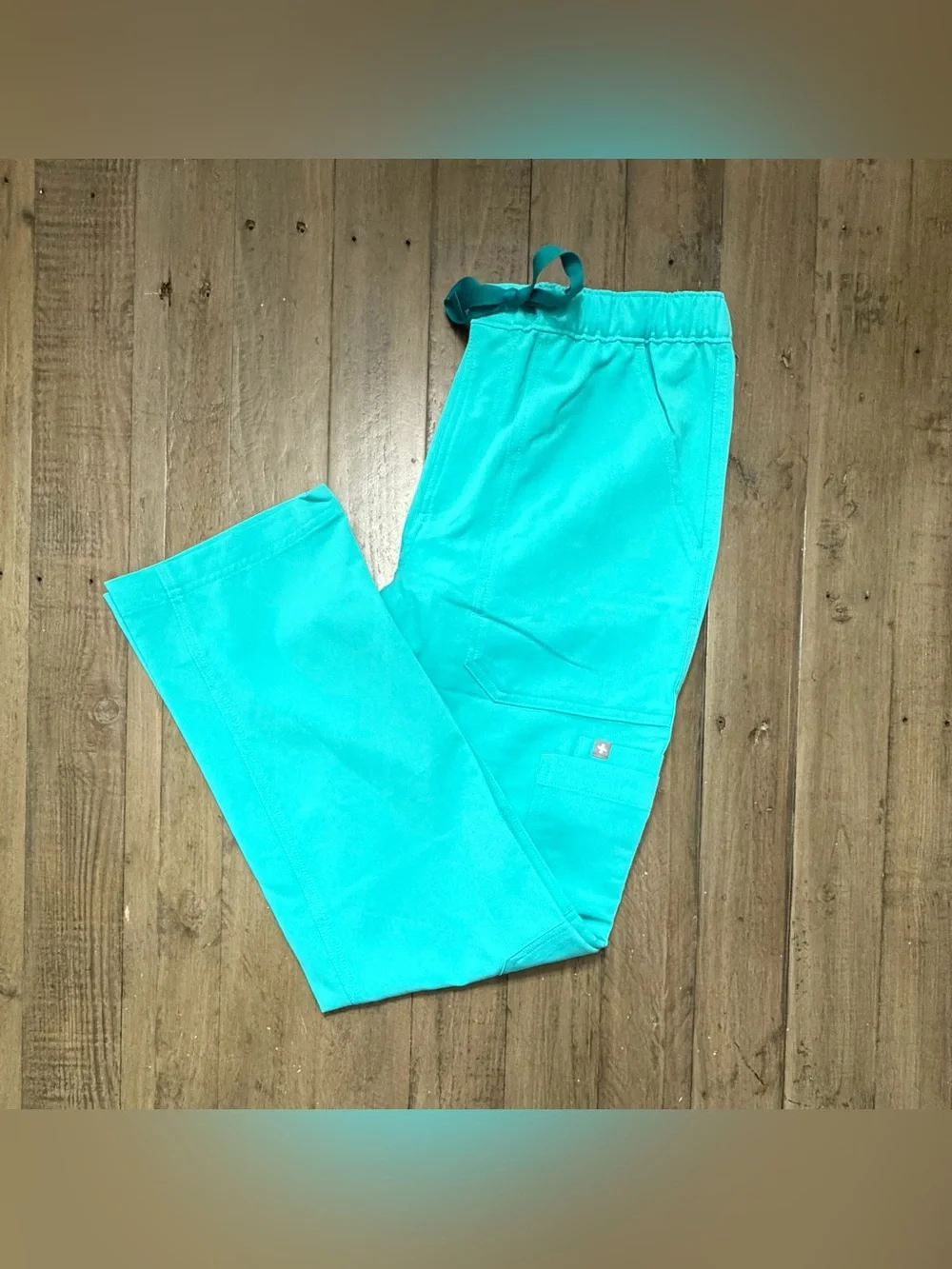 NWT FIGS Men’s Cairo Cargo Scrub Pants XS/S Regular Teal Green Blue Zipper